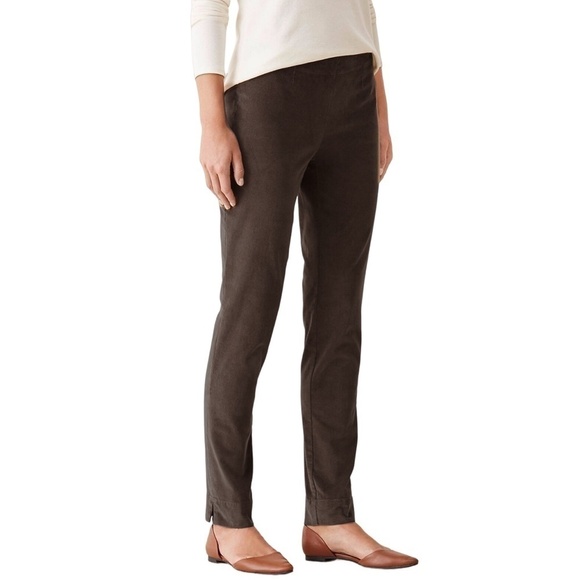 J. Jill Microwale Corduroy pants trousers pockets Dark Brown Walnut High Rise - Picture 3 of 11